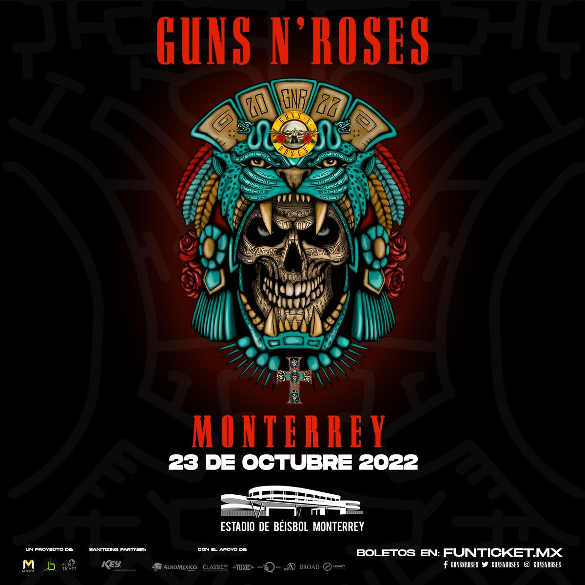 Guns N Roses se prepara en Inglaterra previo a sus conciertos en México